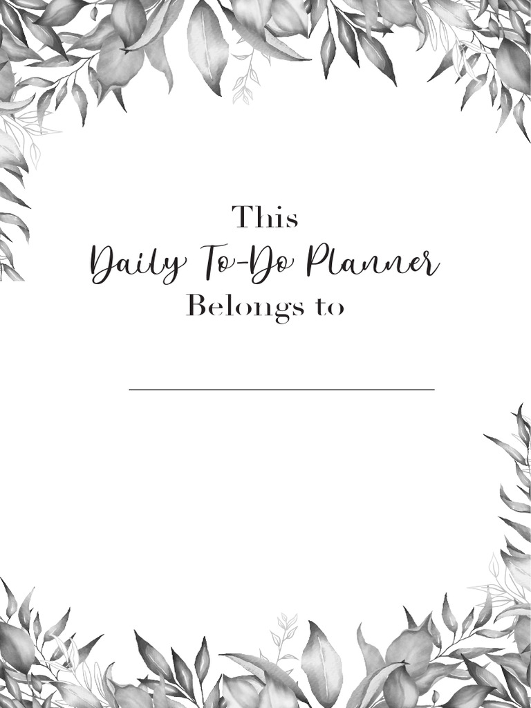 Daily to do planner with bleed pdf professional skills time
