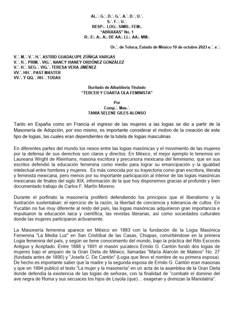 tercer y cuarta ola feminista Descargar gratis PDF Feminismo