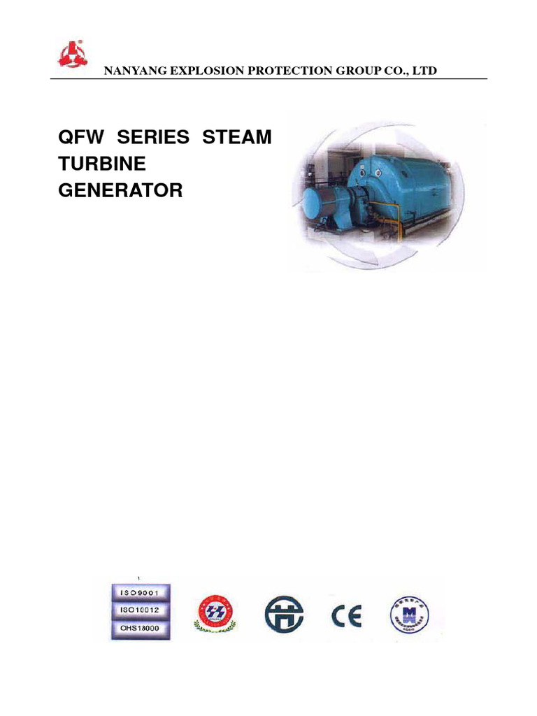 QFW Series Brushless Steam Turbine Generators | PDF | Electric ...