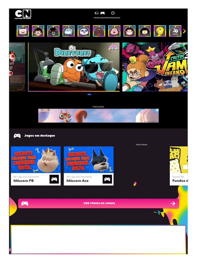Cartoon Network Brasil - Jogos Apps Grátis e Vídeos Online de Hora de ...
