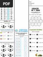 Atividade Equacao 1 Grau Adaptada | PDF