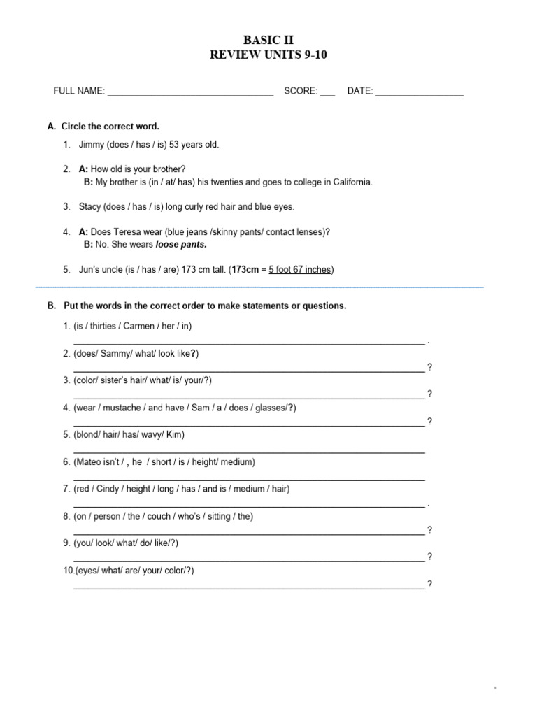 Review Exam 1 B2 Pdf