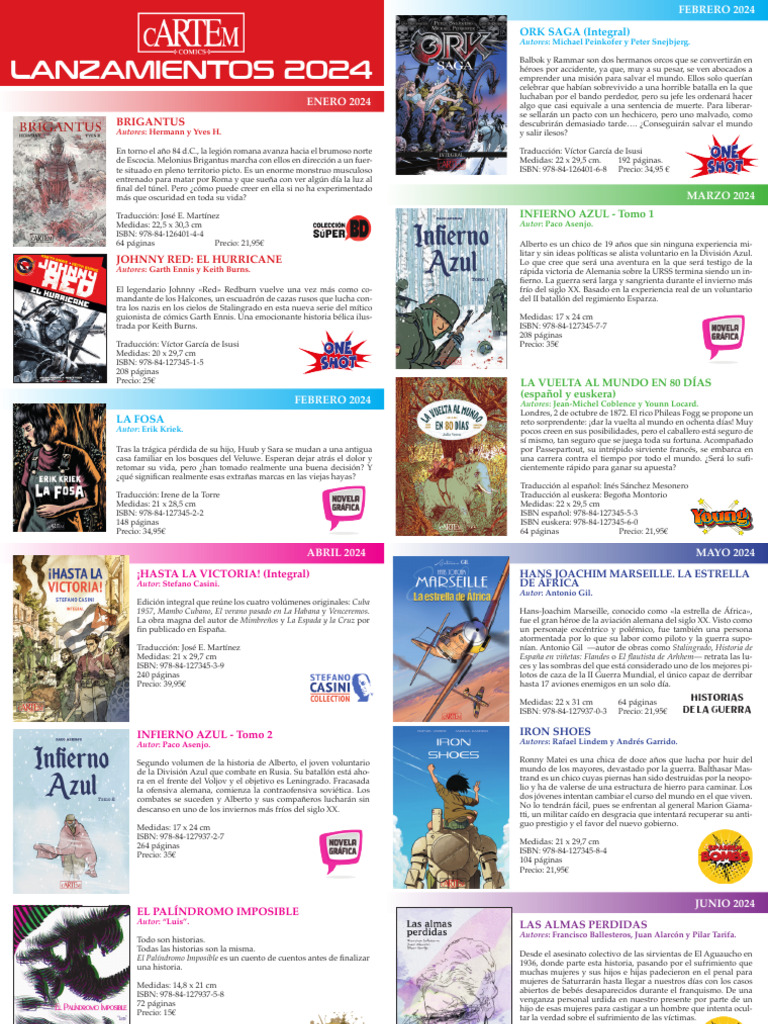 Cartem Cómics. Lanzamientos 2024, Parte 2 | PDF | Al rededor del mundo ...