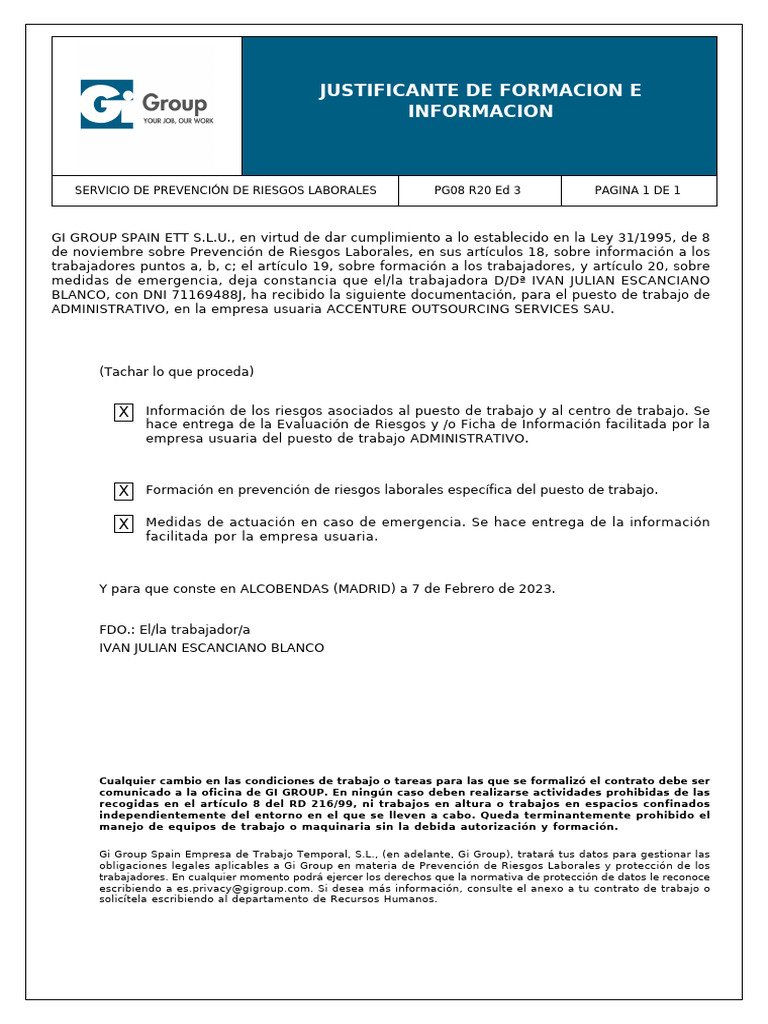 GG Inf Form 20230207-37204-71169488J | PDF | Empleo | Trabajo temporal
