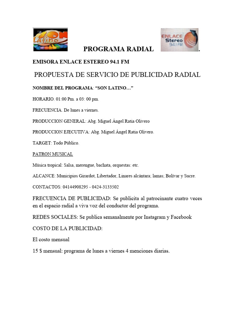 Publicidad Radial en 