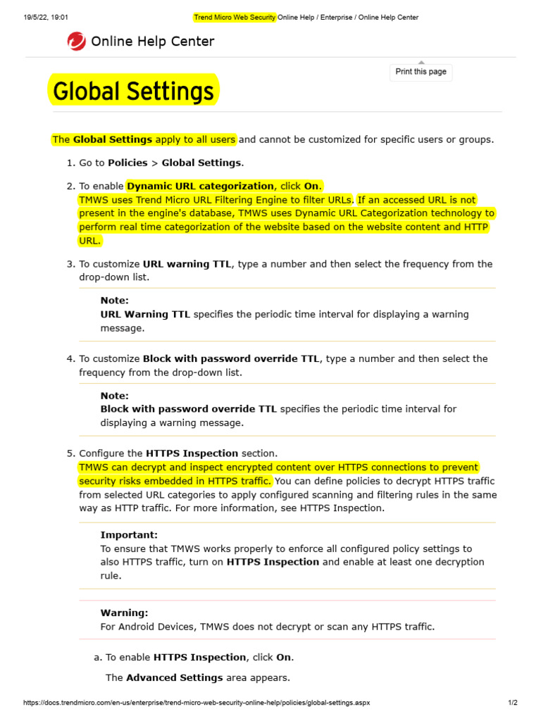 Global Settings | PDF | Public Key Certificate | World Wide Web
