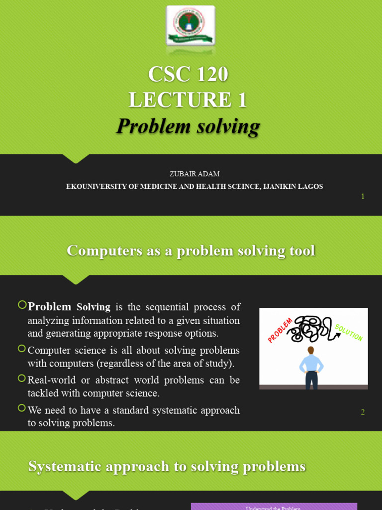 CSC 120 Lecture 1 Final | Download Free PDF | Input/Output | Computer ...