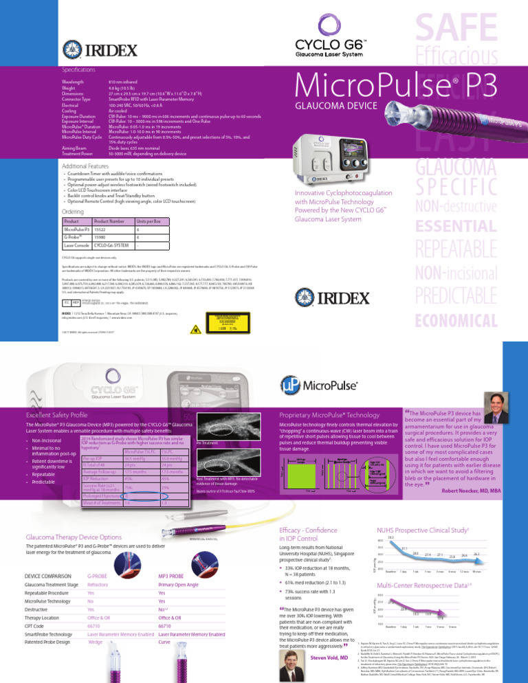 MicroPulse P3: Advanced Glaucoma Laser | PDF | Electrodynamics | Optics