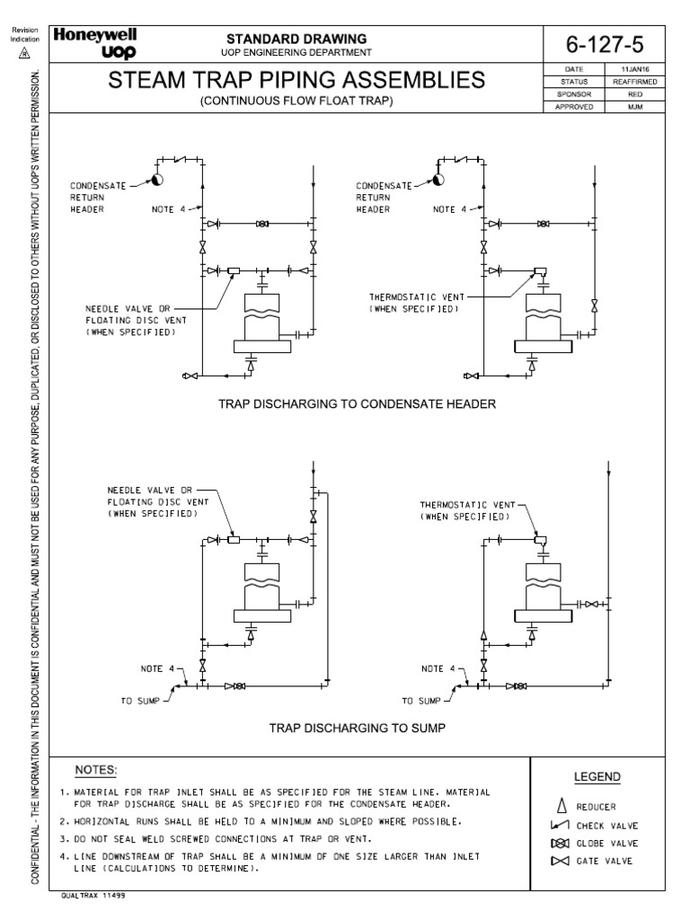 Steam Trap Piping Assembly Details | PDF | Valve | Home Appliance