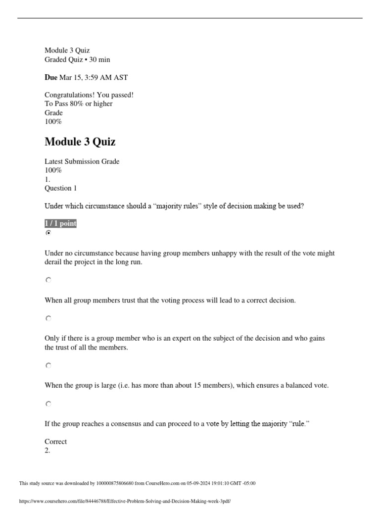 Effective problem solving and decision making week 3 pdf pdf