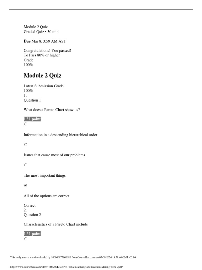 Effective Problem Solving and Decision Making Week 2 PDF | PDF | Histogram