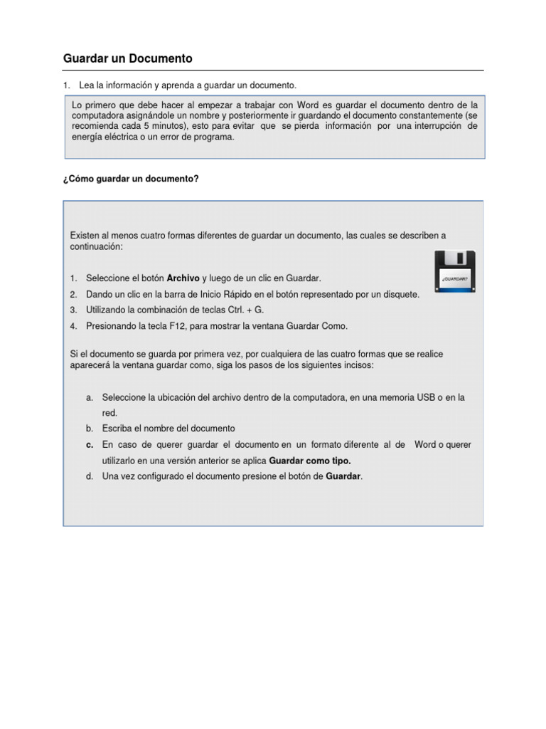 Guardar Un Documento | PDF | Ventana (informática) | Archivo de computadora