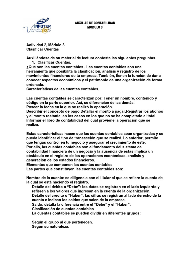 Copia de Actividad 2, Módulo 3 | PDF | Contabilidad | Pagos