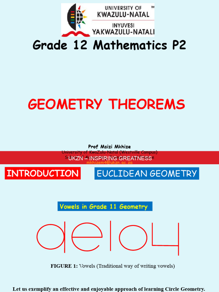Grade 12 Geometry Theorems Guide | PDF | Circle | Geometry