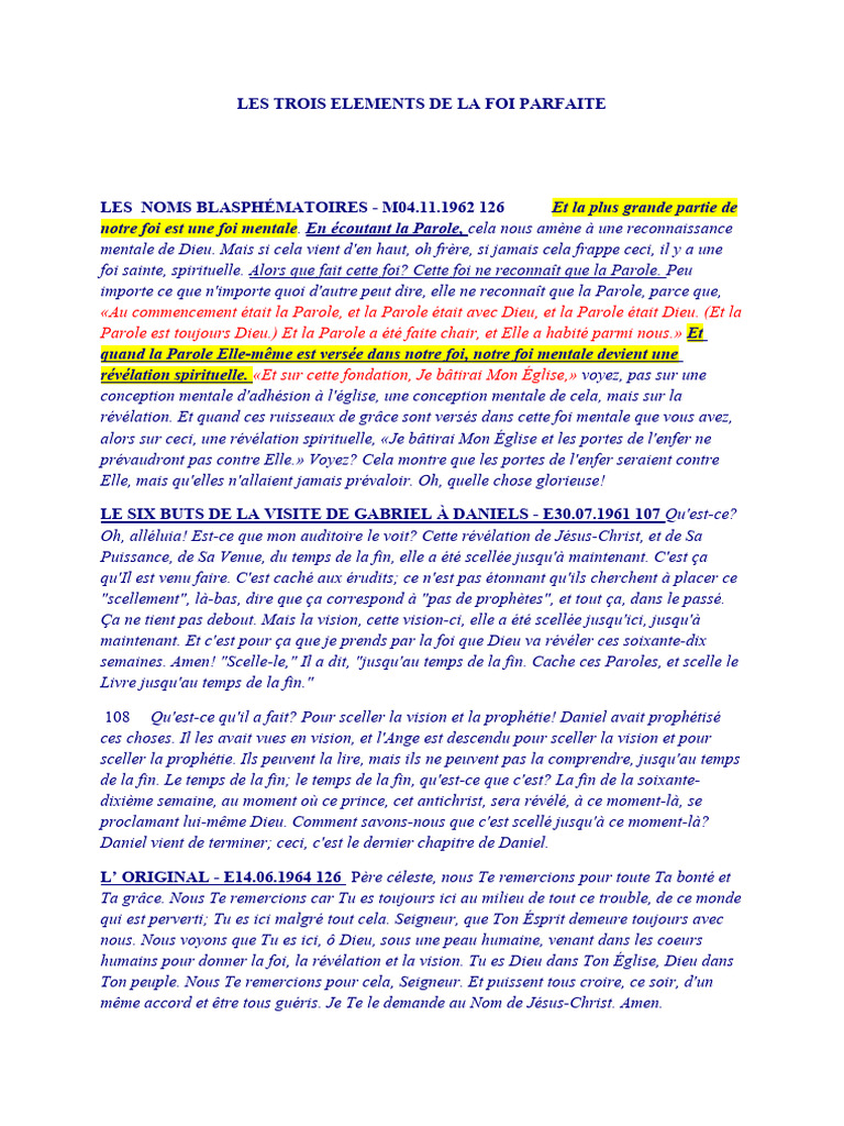 Les éléments de la foi parfaite | PDF | Dieu | Saint-Esprit