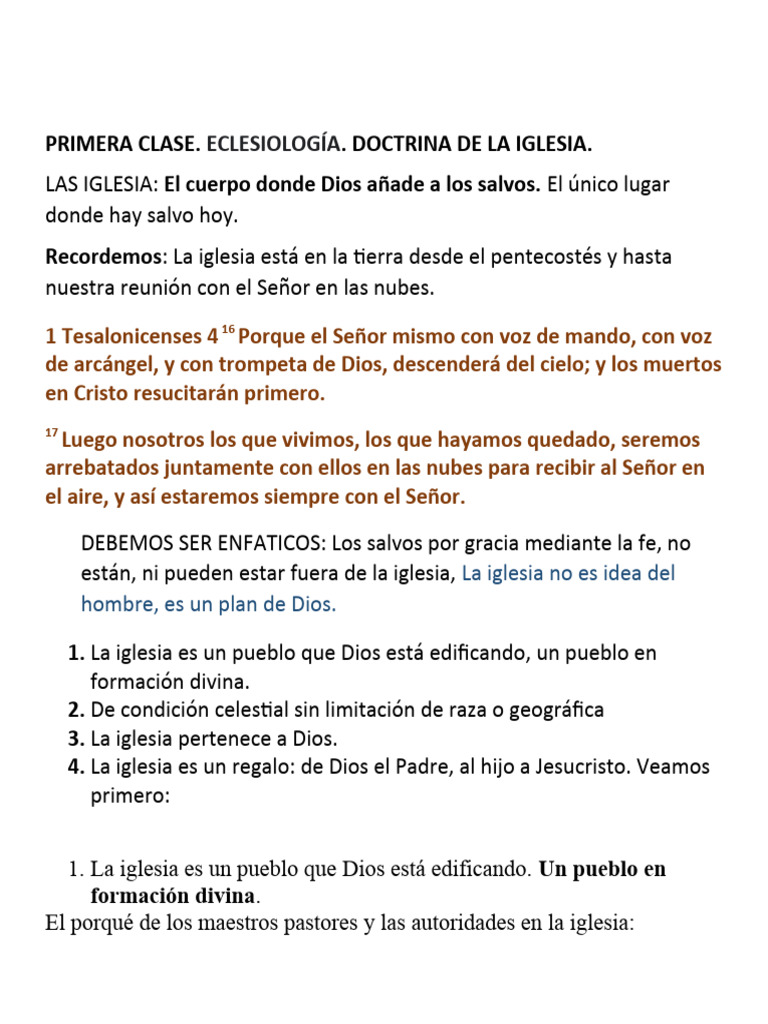 Eclesiología: Doctrina de la Iglesia | PDF | Cristo (título) | Iglesia ...