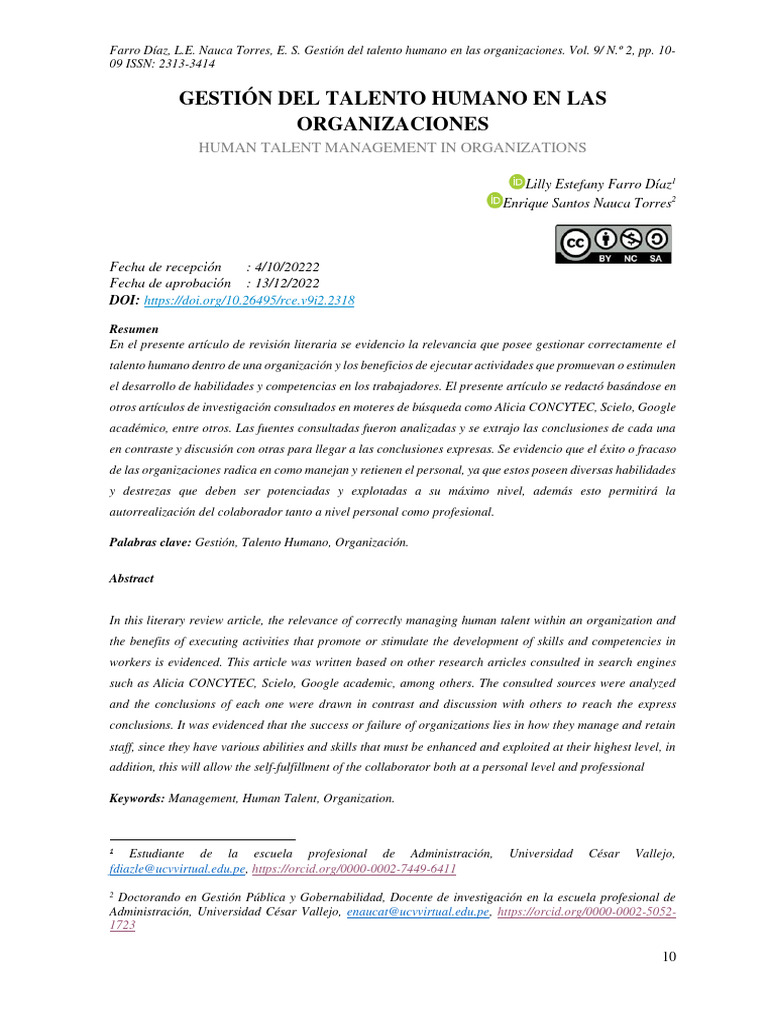Gestión Efectiva del Talento Humano | PDF | Gestión de recursos humanos ...