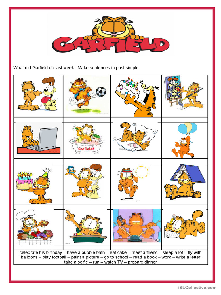 Garfield - Simple Past | PDF | Wellness