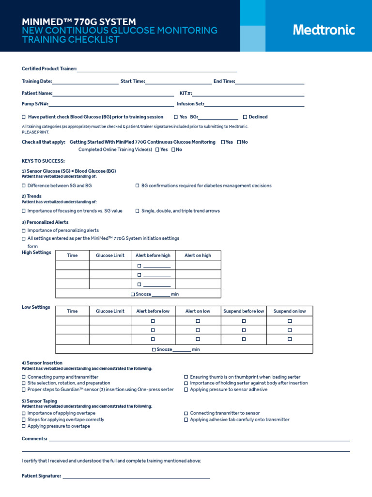 CGM New Checklist | PDF