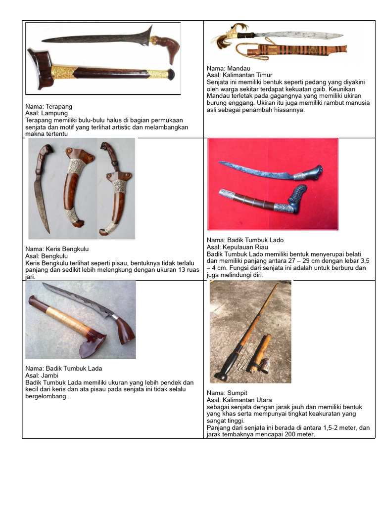 Lina berdiri di atas bukit dengan senjata tradisional di tangan