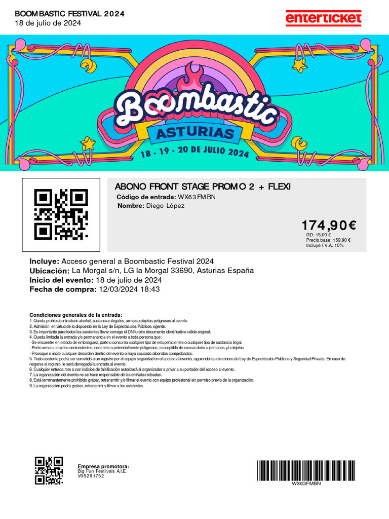 Normas de acceso Boombastic Festival 2024 | PDF