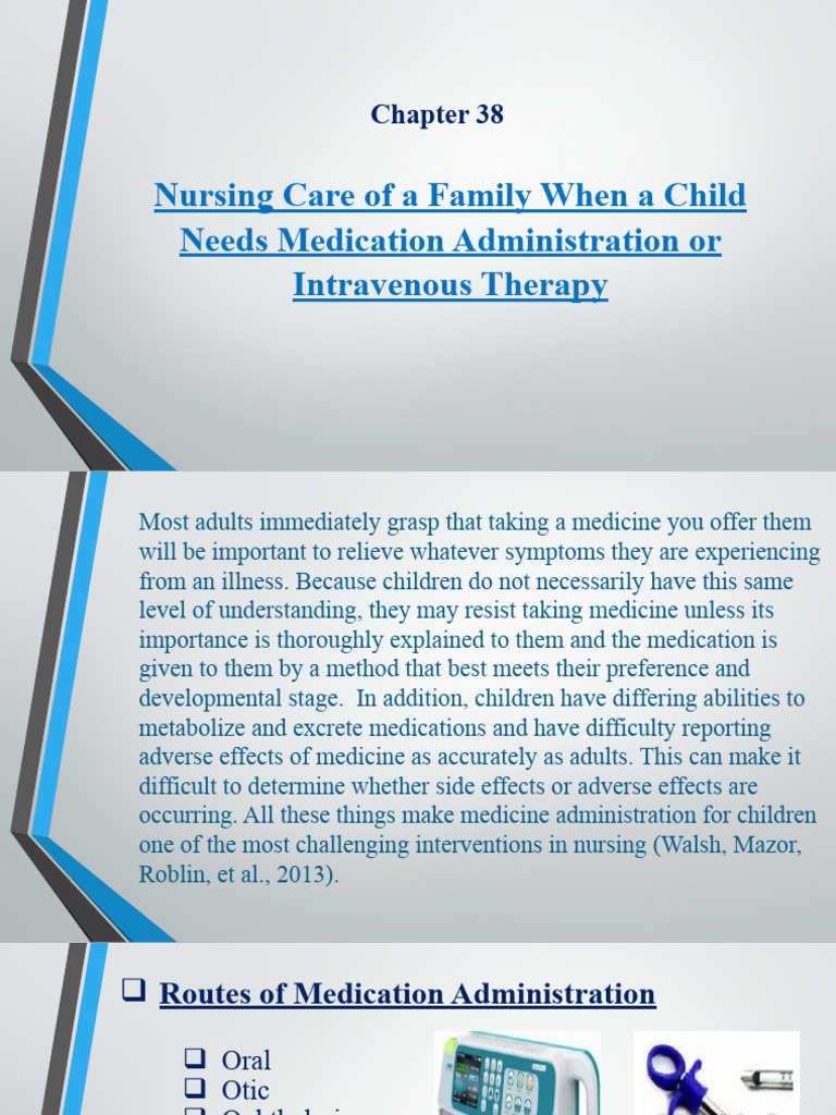 Pediatric Medication Administration Guide | PDF | Intravenous Therapy ...