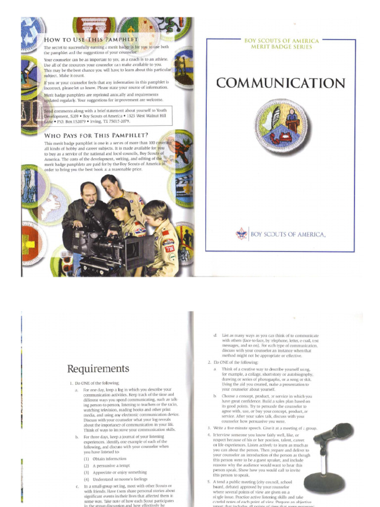 Communication Merit Badge Pamphlet PDF