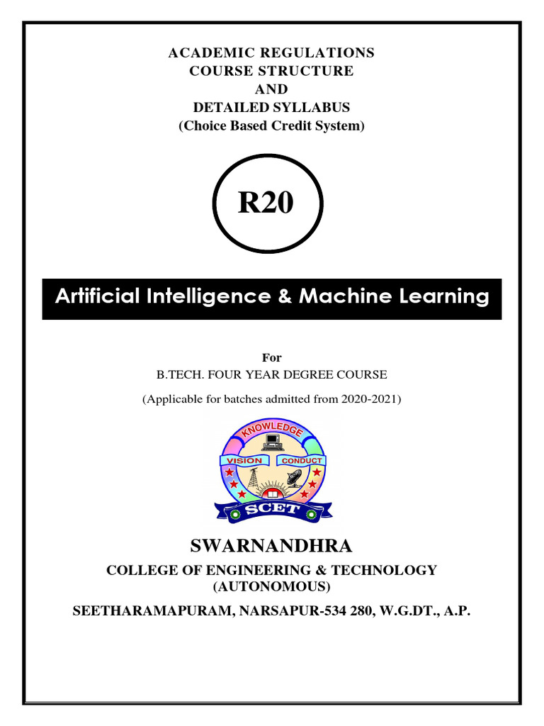 B.Tech AI & ML Syllabus and Regulations | PDF | Academic Term | Curriculum
