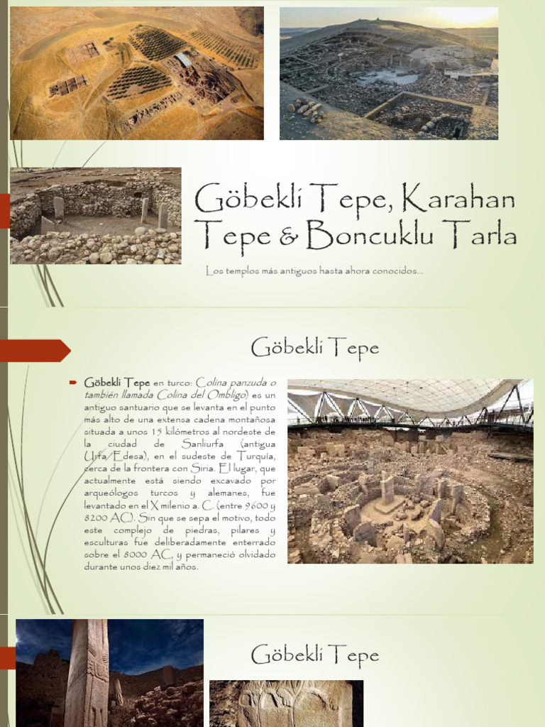 Göbekli Tepe y Karahan Tepe: Templos Antiguos | PDF | Arqueología