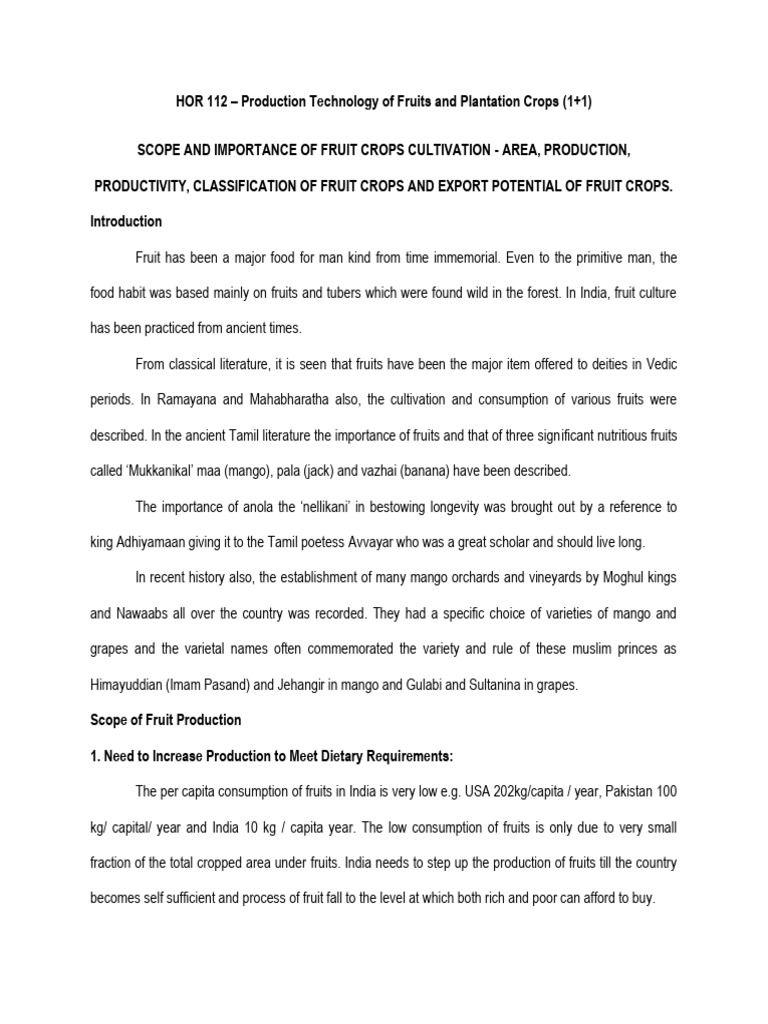 Horticulture Fruits Notes Pdf Grafting Fruit
