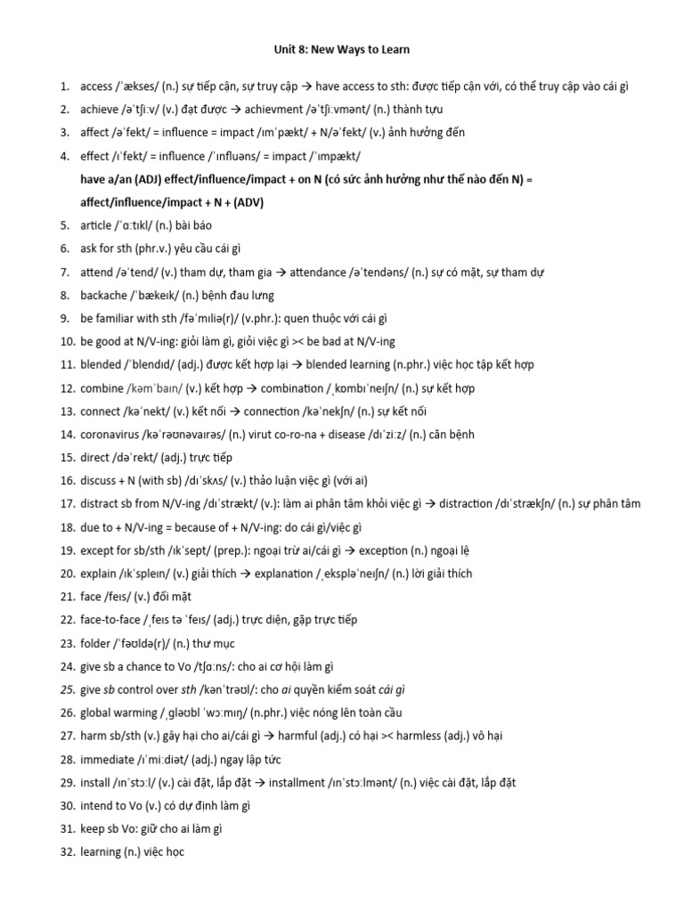 Unit 8 - Grade 10 | PDF