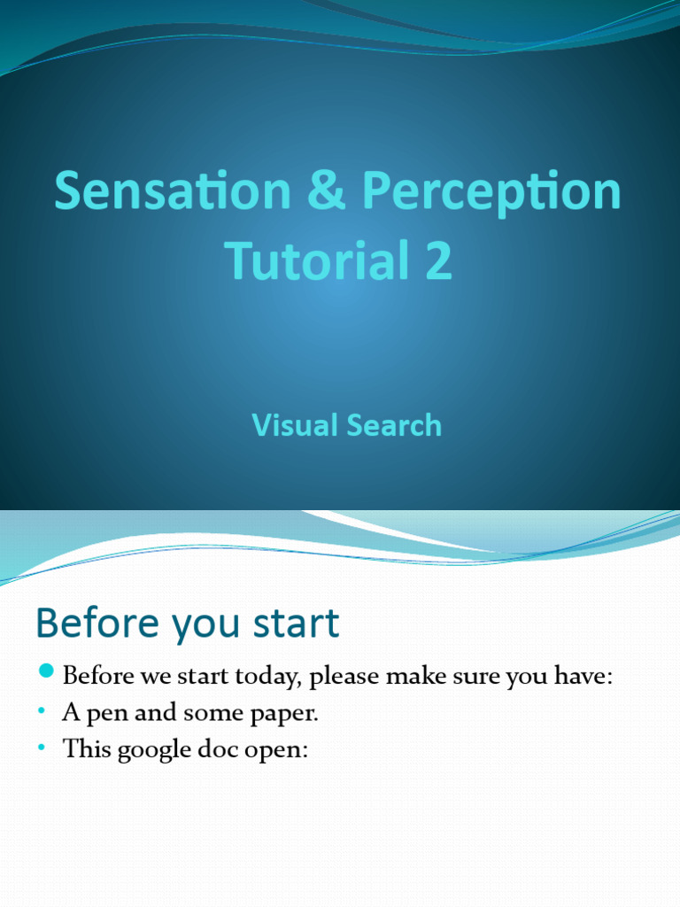 2023 Sensation & Perception 2 - Final Slides (Student Version) | PDF ...