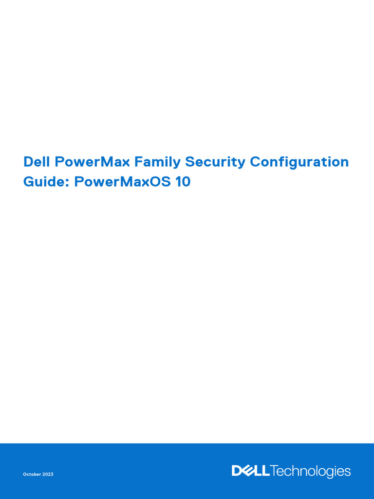 PowerMax Security Configuration Guide | PDF | Command Line Interface ...