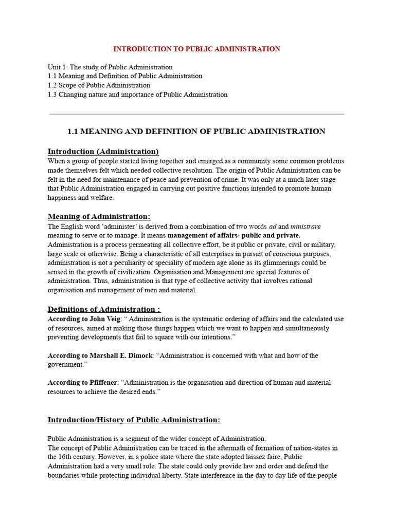 Introduction to public administration pdf public administration