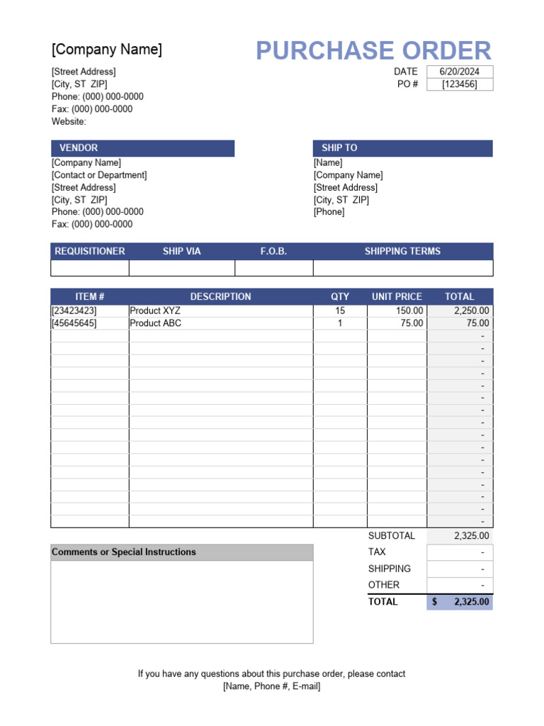 Purchase Order | PDF
