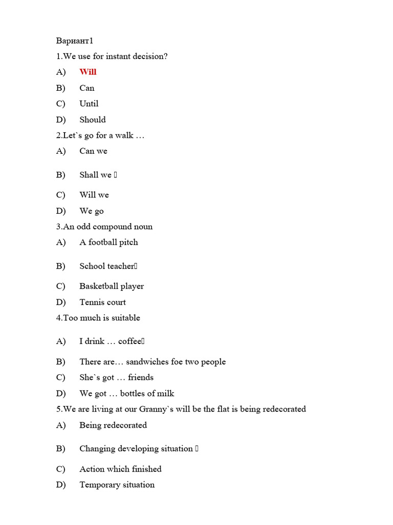 Test 1 April With Answers | Download Free PDF | Linguistic Typology ...