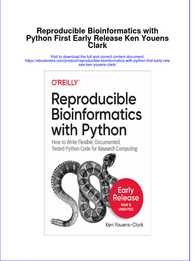 Dơnload Reproducible Bioinformatics With Python First Early Release Ken ...