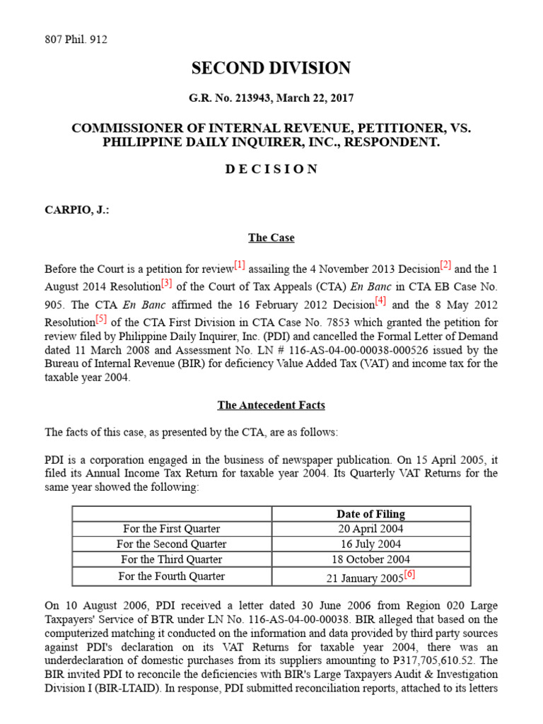 07-cir-vs-philippine-daily-inquirer-pdf-value-added-tax-taxes