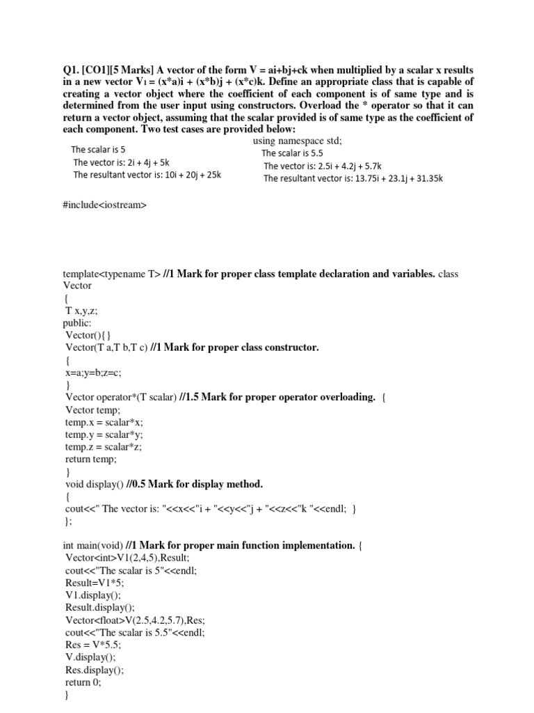 C++ Vector and Moving Average Implementation | PDF | Euclidean Vector ...