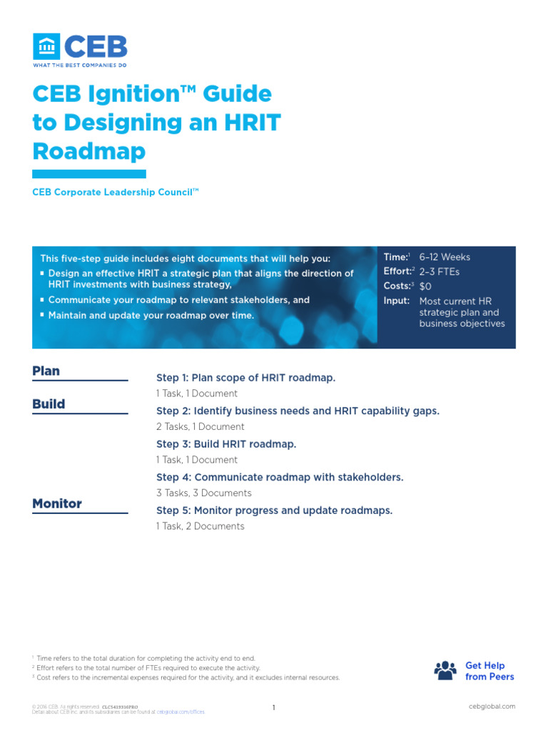 CEB Ignition Guide To Designing An HRIT Roadmap | PDF | Strategic ...
