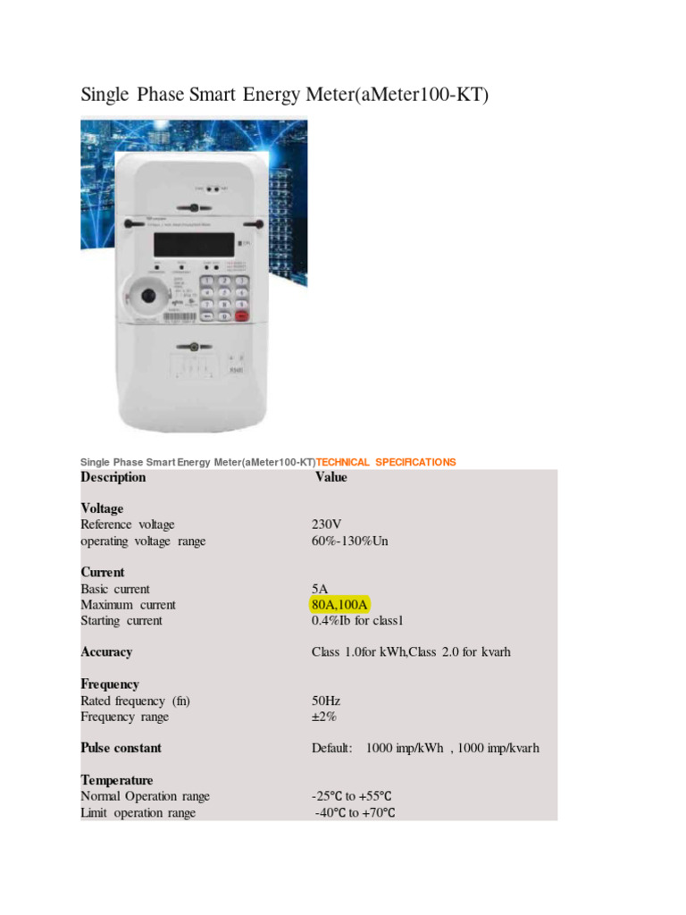 3.single Phase Smart Energy Meter | PDF | Voltage | Electromagnetic ...