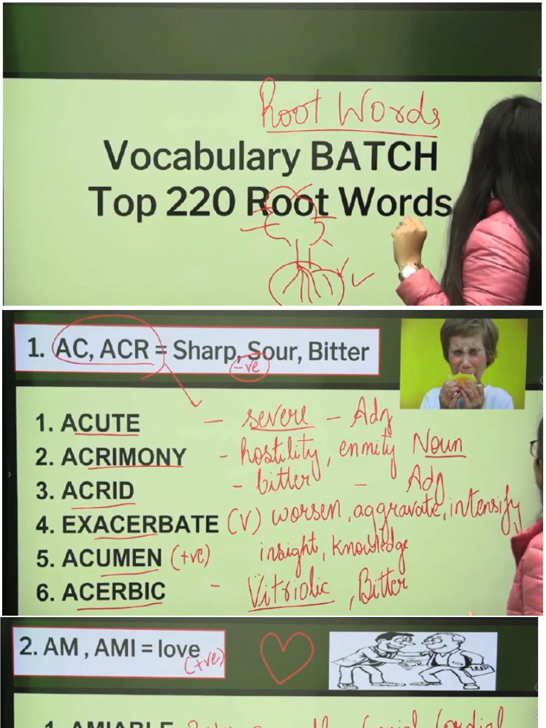 Root Words Class 1 PDF 7th Feb With Annotation | PDF
