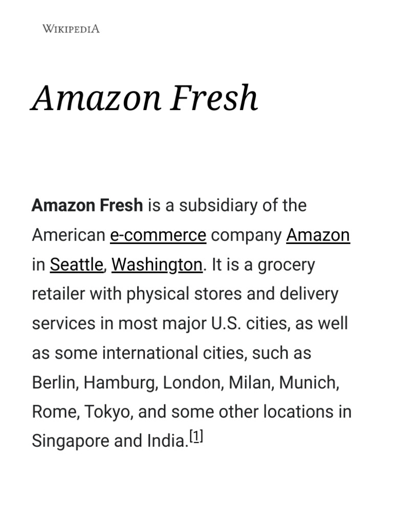 Amazon Fresh: Cashier-less Grocery Revolution | PDF | Retail Companies ...