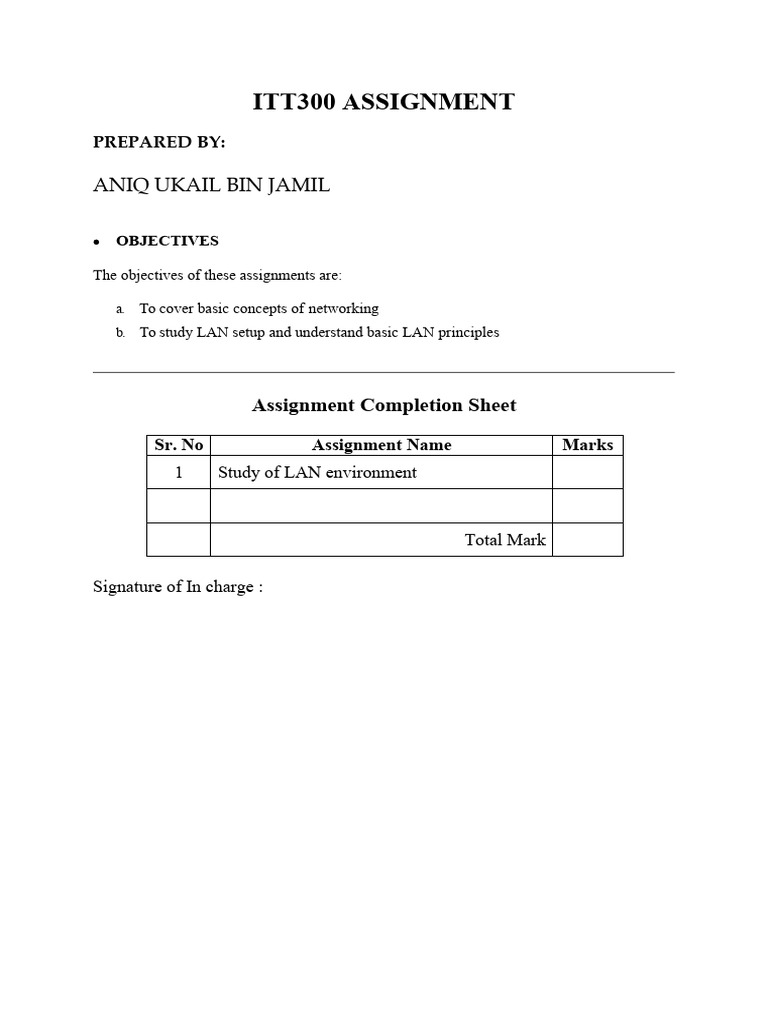 ITT300 Individual Assignment | PDF | Ip Address | Computer Network
