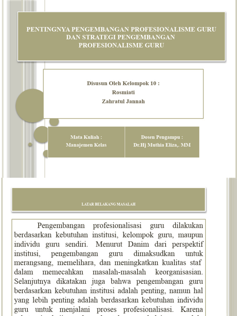 Strategi Pengembangan Profesionalisme Guru | PDF | Karier & Perkembangan