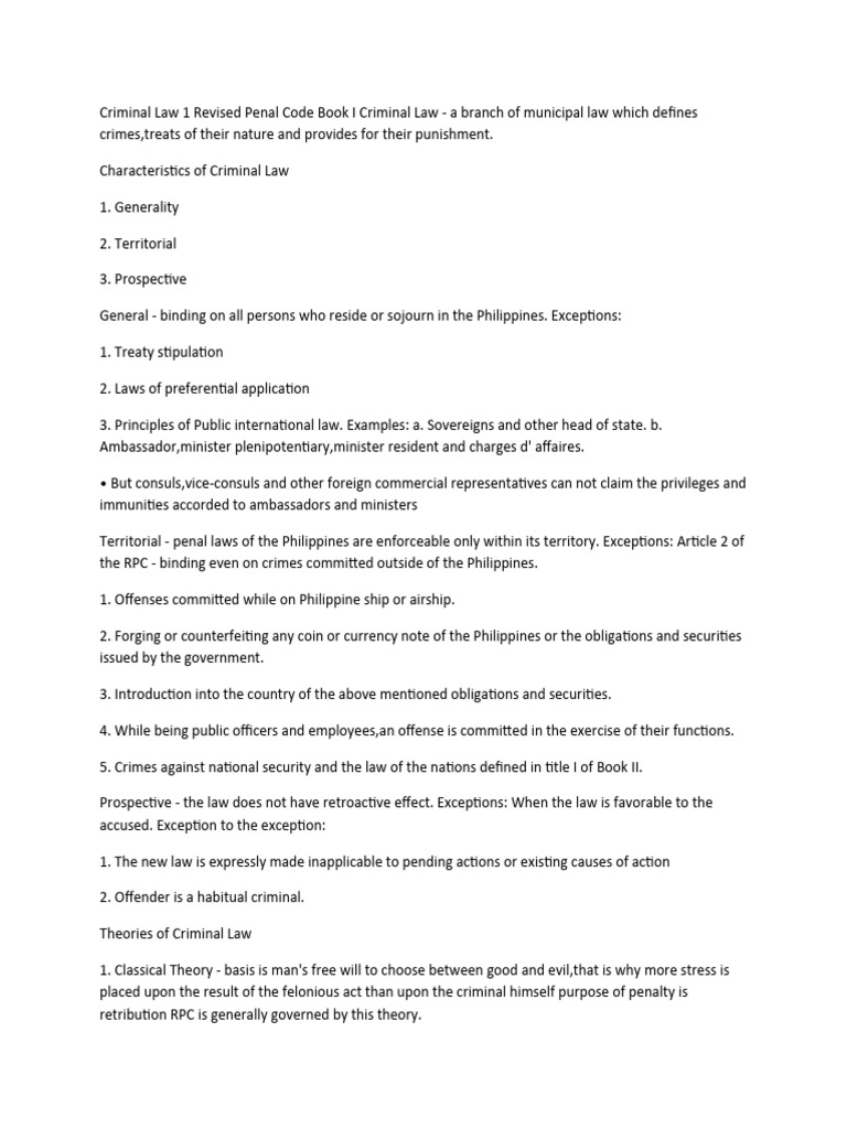 Overview of Philippine Criminal Law | PDF | Crimes | Crime & Violence