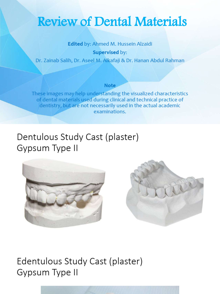 Comprehensive Review of Dental Materials | PDF | Dentures | Dentistry