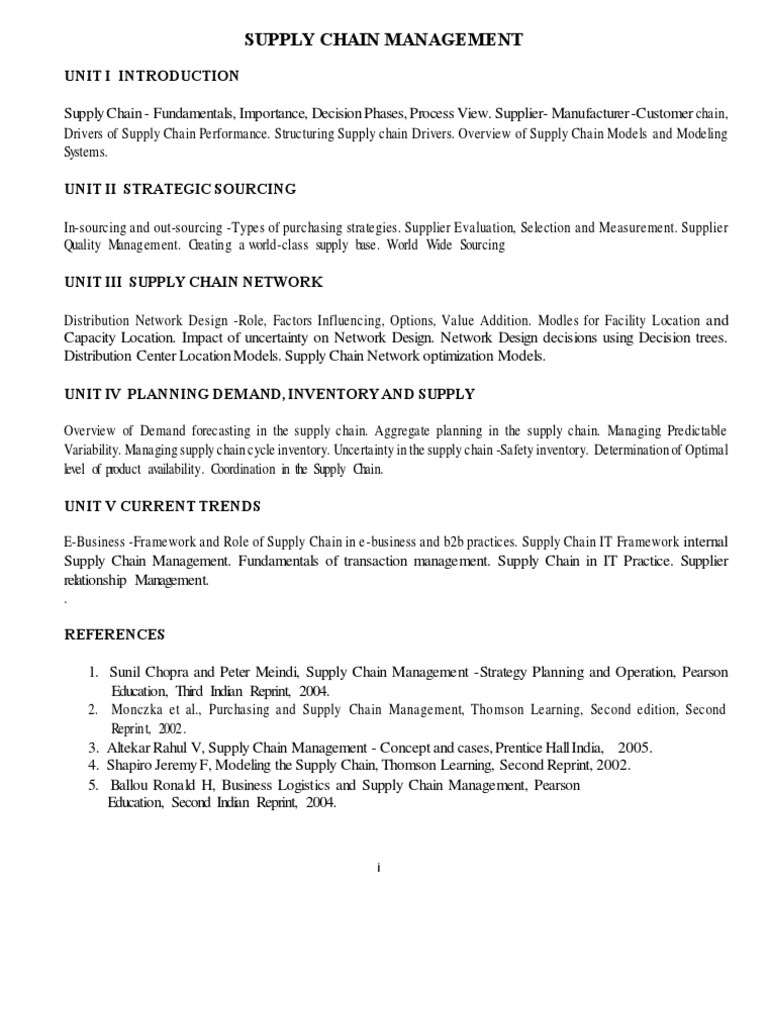 Managerial Levers in Supply Chain | PDF | Supply Chain Management ...