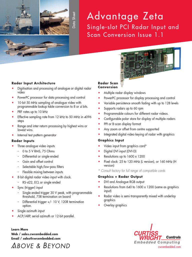 Advantage Zeta Datasheet | PDF | Video | Input/Output