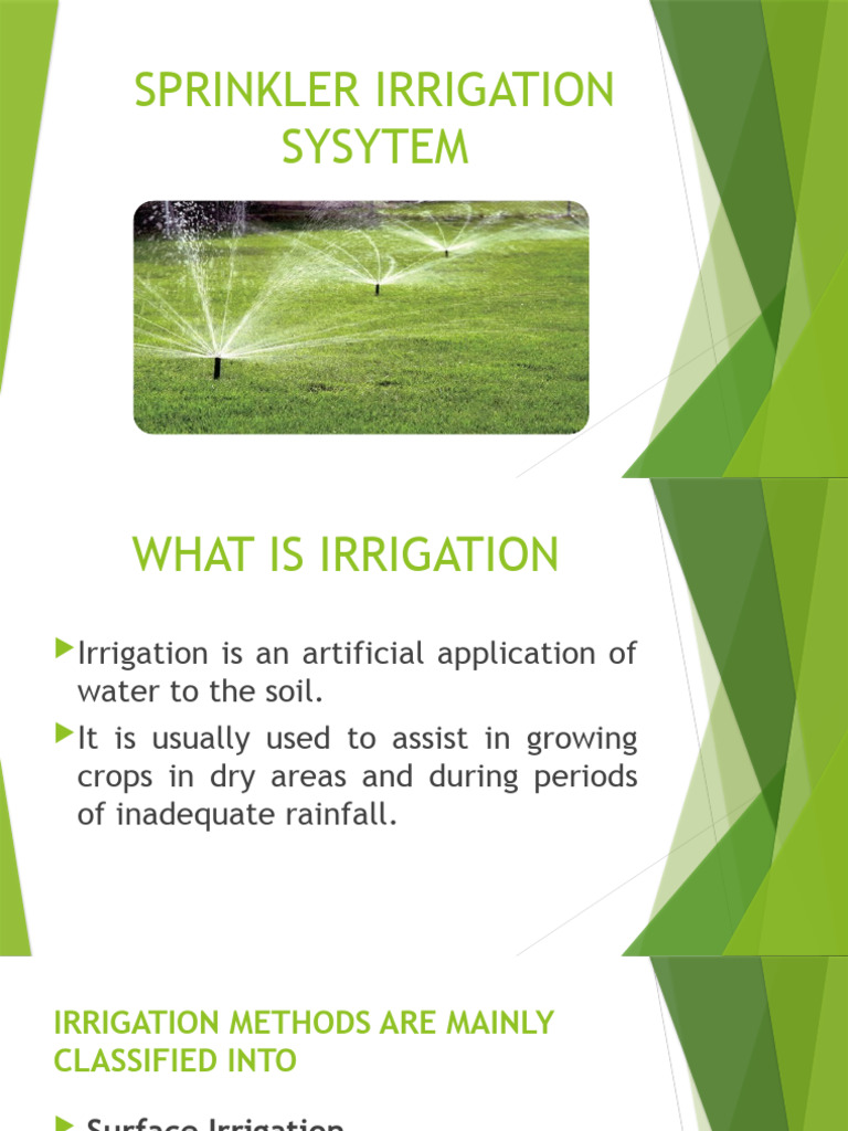 Sprinkler Irrigation System Guide | PDF | Science & Mathematics ...